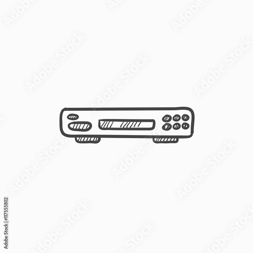 Video recorder sketch icon.