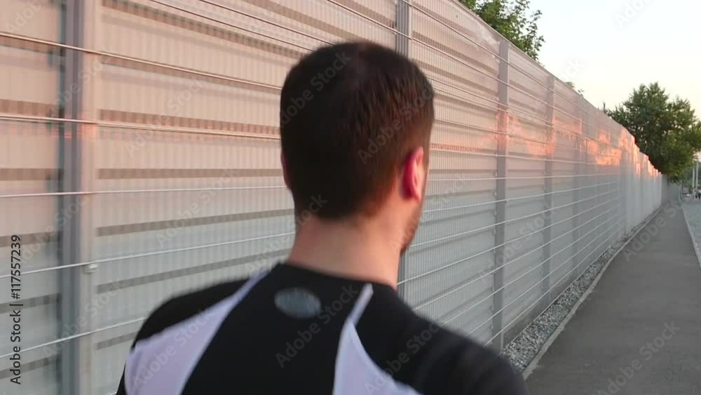 Running men. Sport. Slow motion Running men. Sport. Slow motion