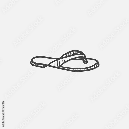 Flip-flops sketch icon.