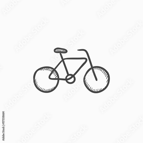 Fototapeta Naklejka Na Ścianę i Meble -  Bicycle sketch icon.