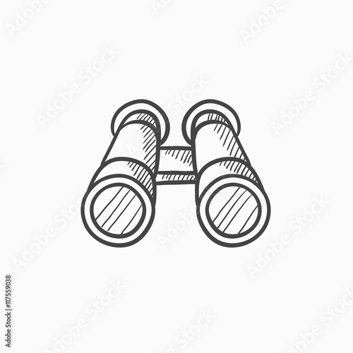 Binocular sketch icon.