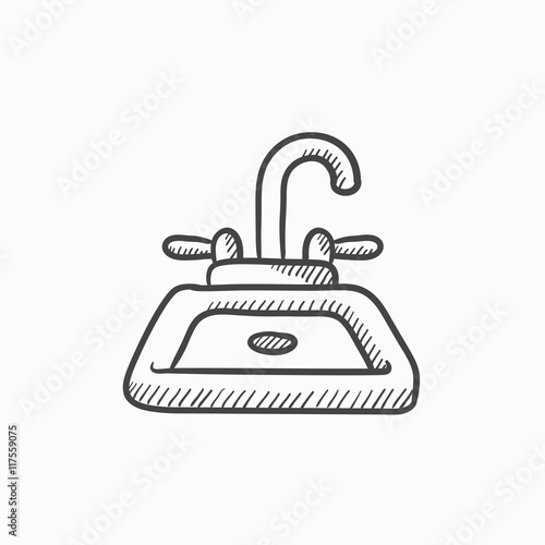 Sink sketch icon.