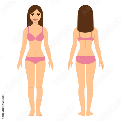 Woman front and back