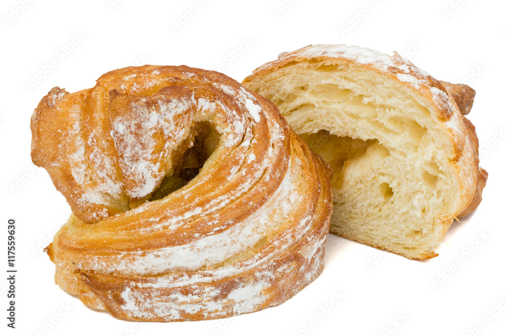Fresh bun, isolated on white background Fresh bun, isolated on white background