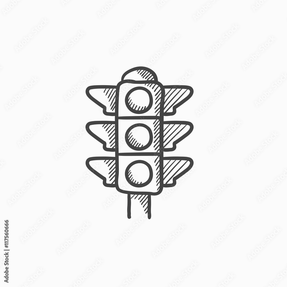 Vintage traffic light semaphore hand drawn outline icon Spotlight  crossroads city traffic regulation Vector sketch illustration for print  web mobile infographics on white background 5174619 Vector Art at  Vecteezy
