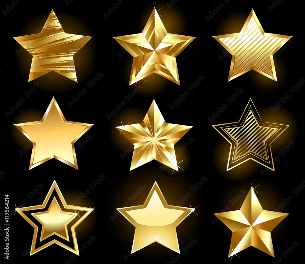 Set of Gold Stars Set of Gold Stars