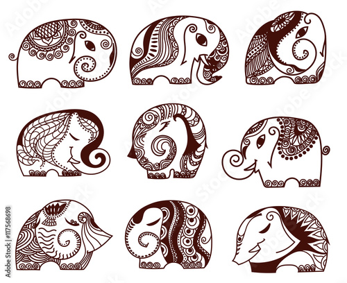 indian elephants set