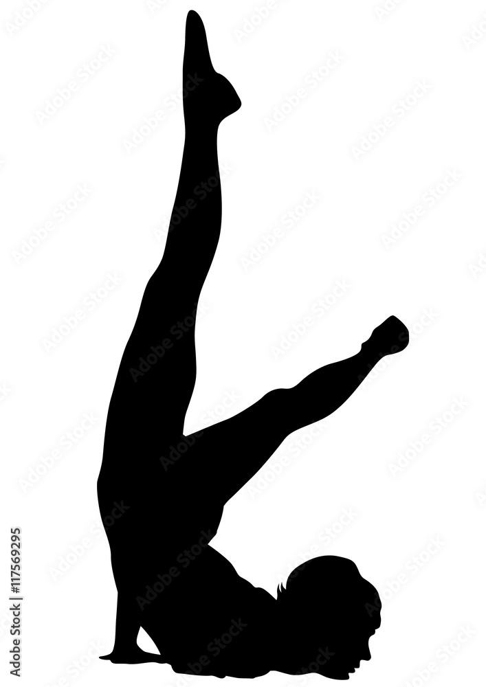 Young women in fitness classes on white background Young women in fitness classes on white background