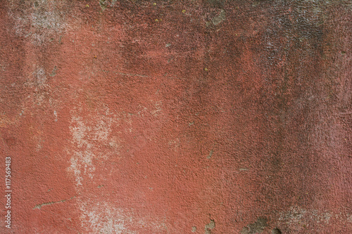 Old red painted concrete