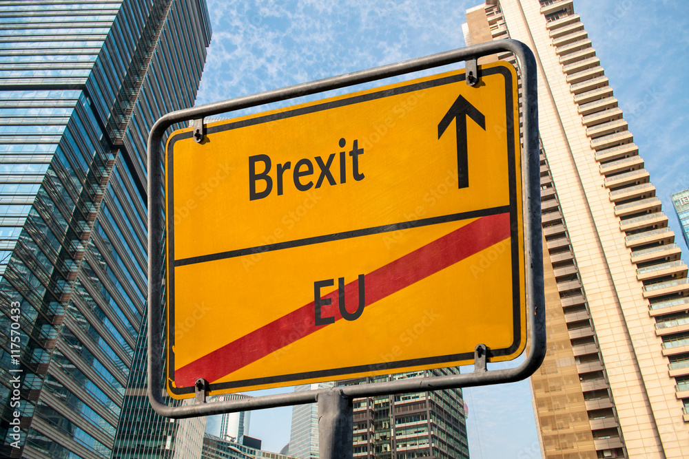 Obraz premium Schild 111 - Brexit