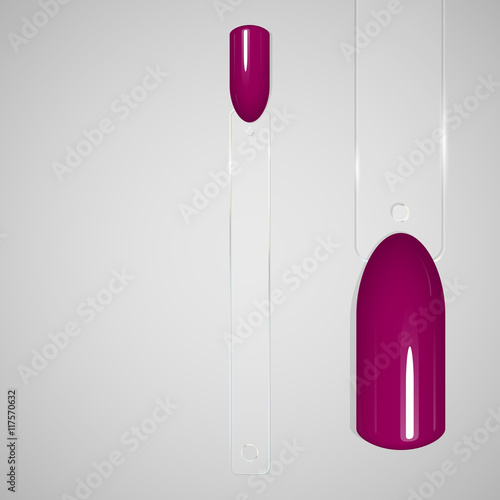 Nail polish. Gel polish. Tips. Vector illustration