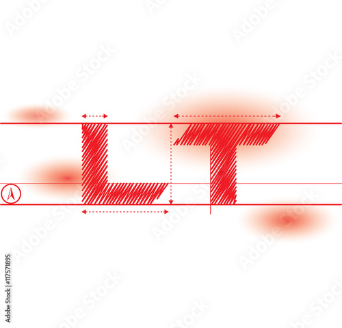 lt redprint font photo