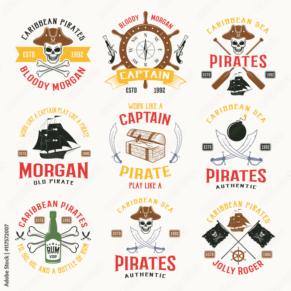 Pirates Colored Emblems