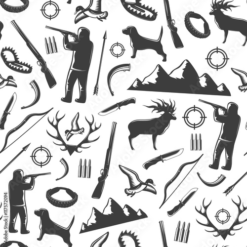 Hunting Seamless Pattern