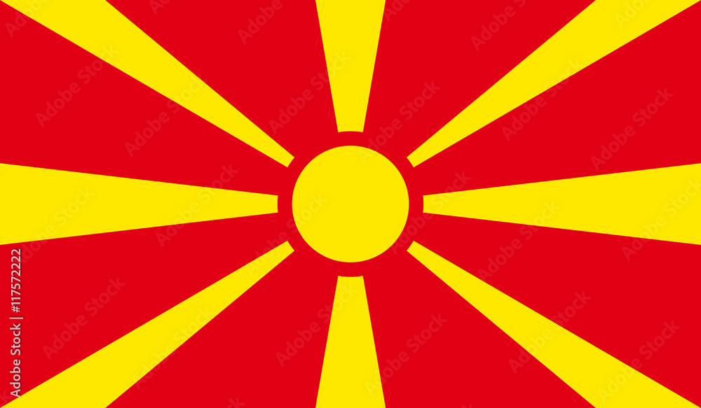 Official Macedonia flag. National Macedonia flag. in official colors and Proportion Correctly Official Macedonia flag. National Macedonia flag. in official colors and Proportion Correctly