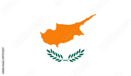 Obraz na płótnie original and simple Cyprus flag isolated vector in official colors and Proportio