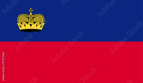 liechtenstein flag vector , official colors and proportion correctly. photo