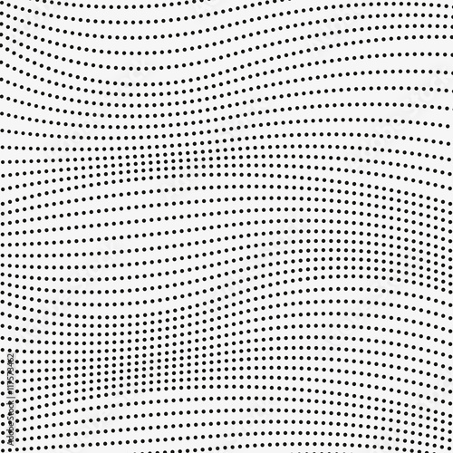 Abstract wave of halftone dots background Vector Illustration.