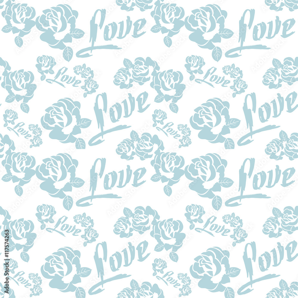 Seamless pattern with single word Seamless pattern with single word
