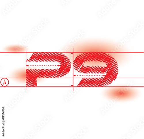 p9 redprint font photo