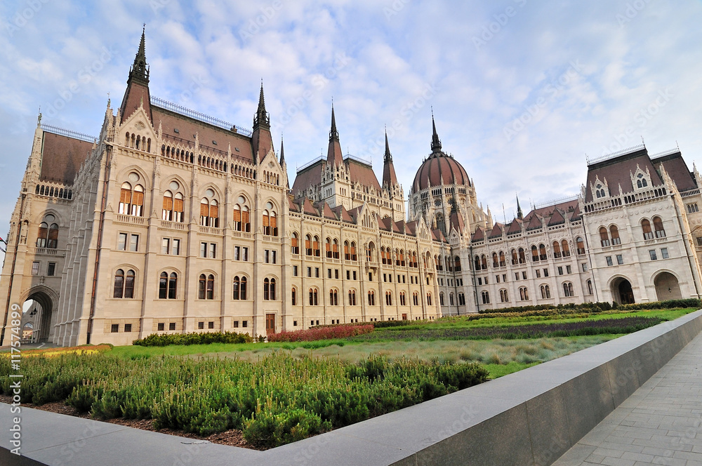 Building of the Hungarian Parliament in Budapest, Hungary