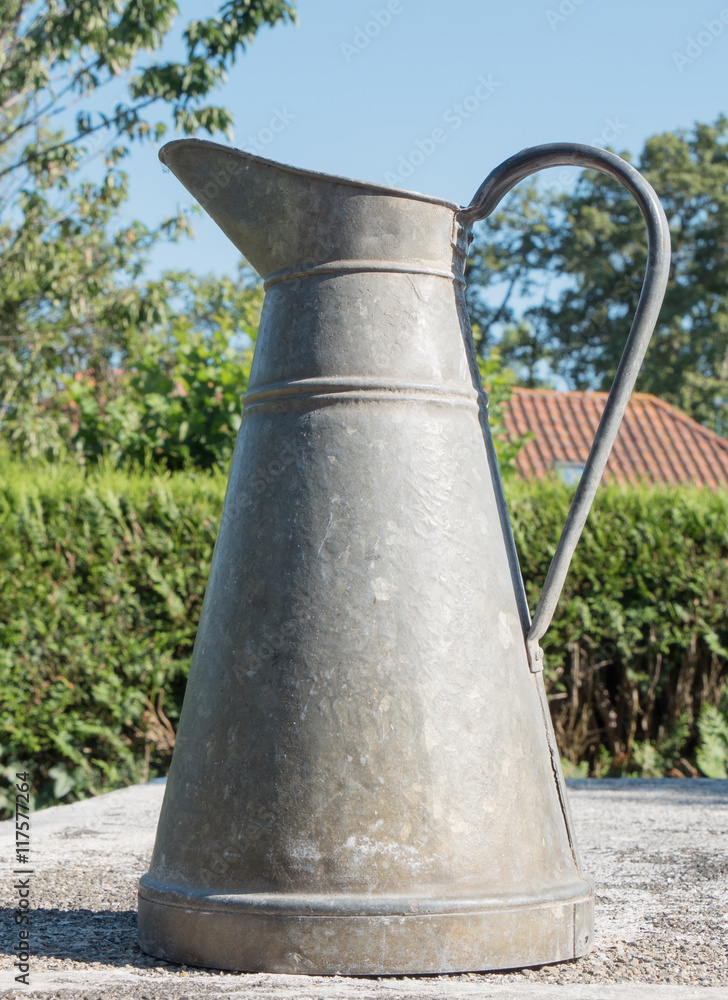 Naklejka premium old pewter pitcher