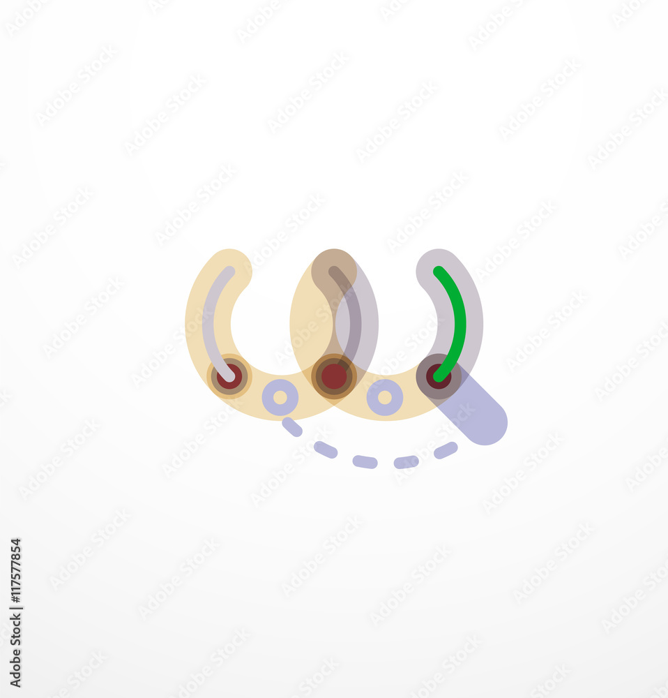 Obraz premium Linear letter concept