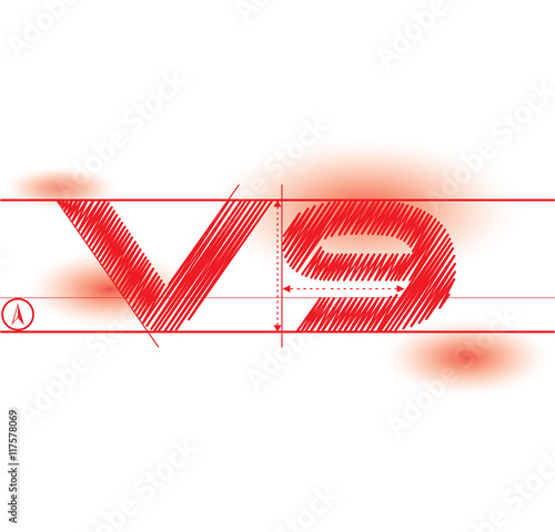 v9 redprint font