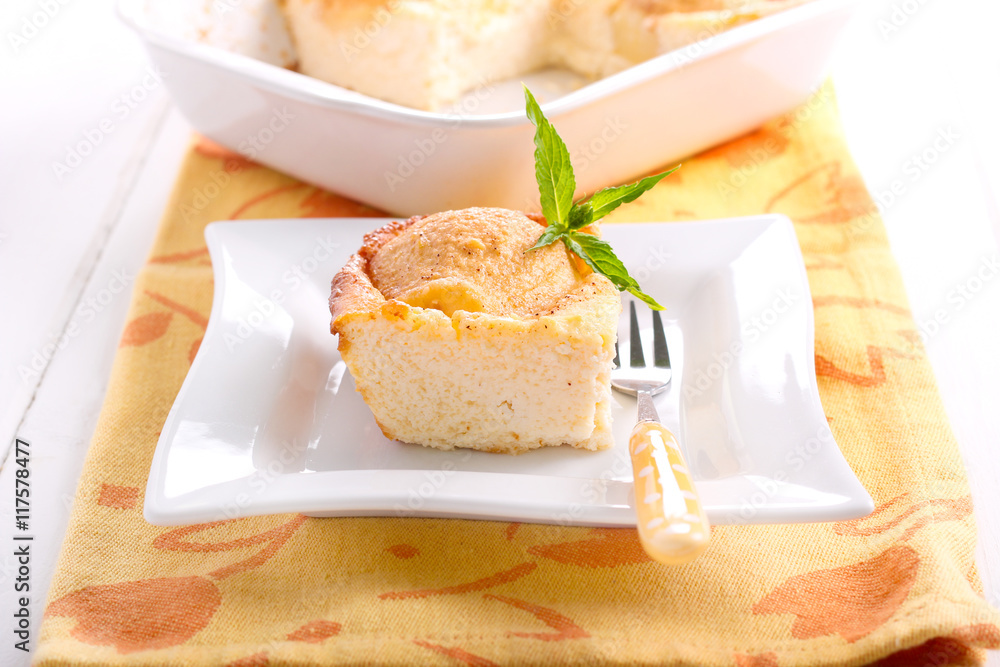 Pear spicy cheese cake slice Pear spicy cheese cake slice