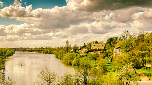 Panorama Aschaffenburg Main und Pompejanum