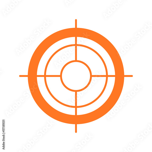 Vector flat target icon design. Aim symbol.