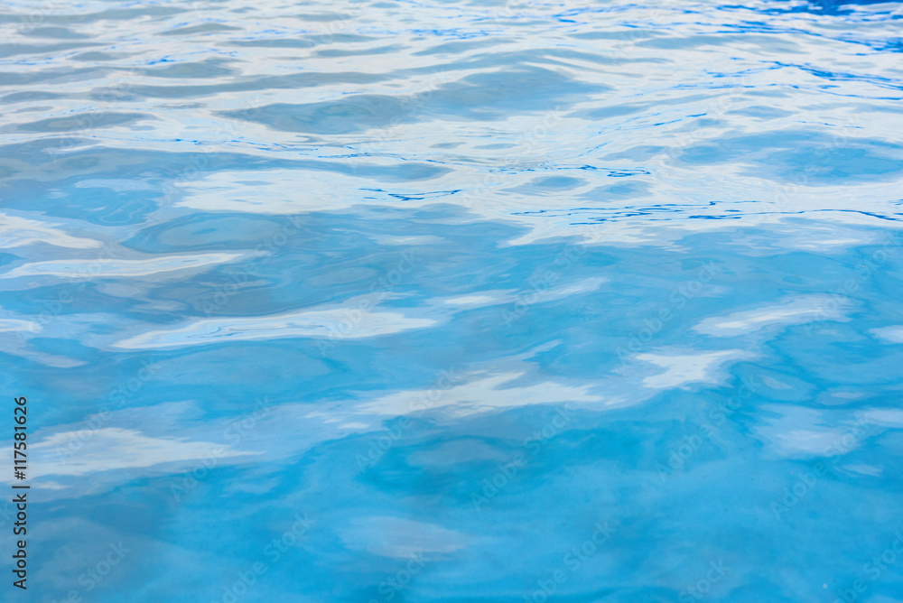 Surface of water in pool