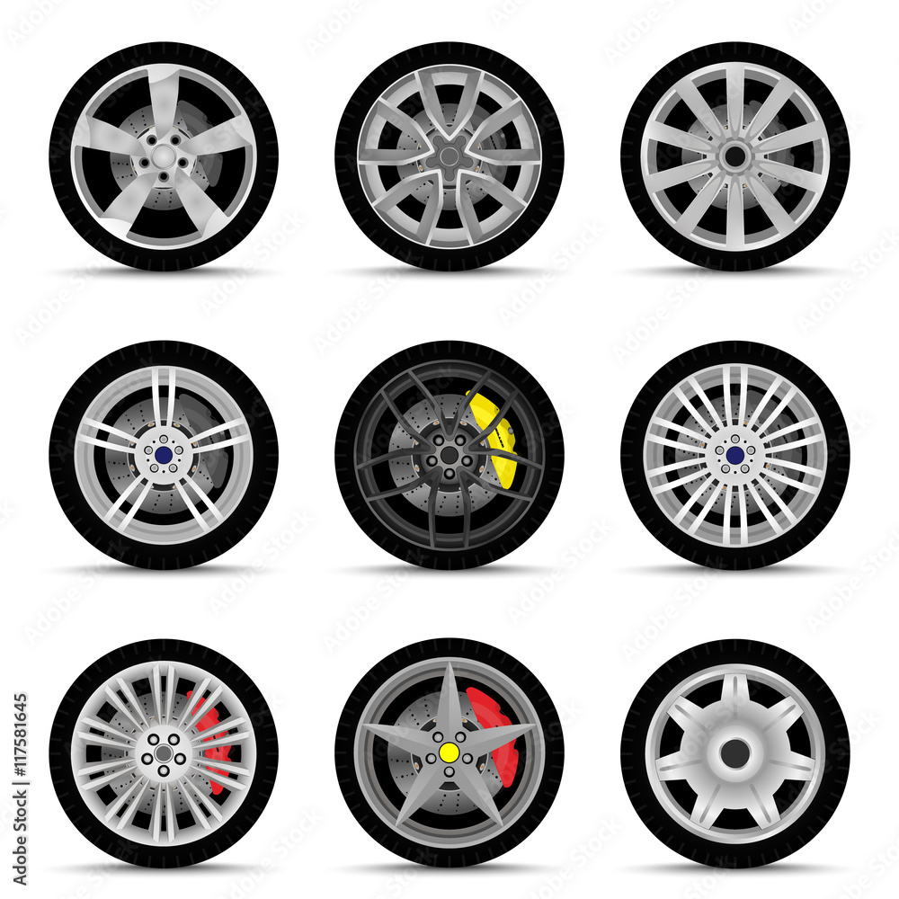 car wheels set