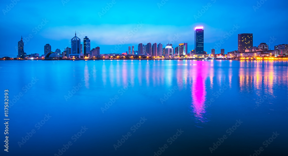 View on Qingdao at night
