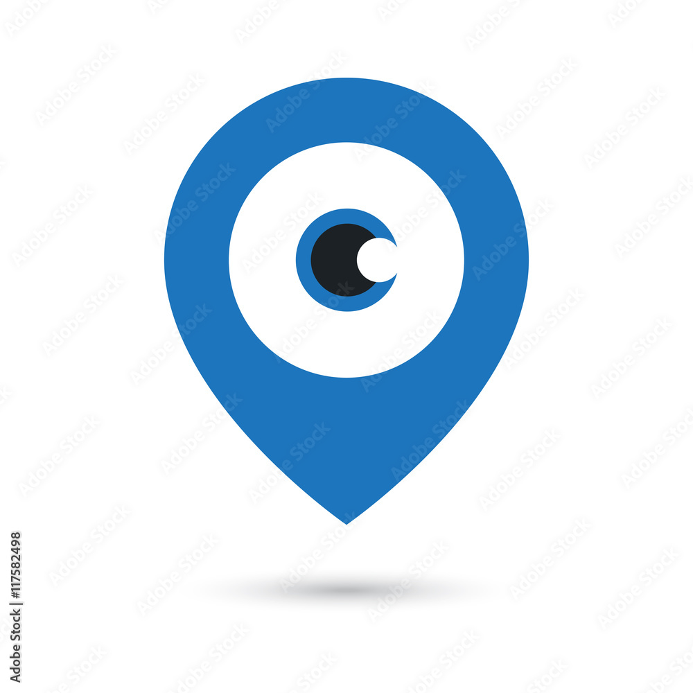 Map pointer symbol. gps eye icon Map pointer symbol. gps eye icon