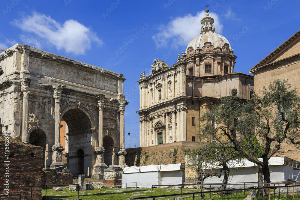 Fototapeta premium The roman forum in Rome