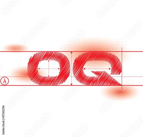 0q3d redprint font photo