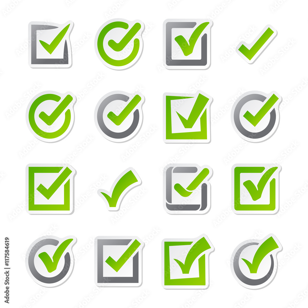 Check box icons vector set. Check box icons vector set.