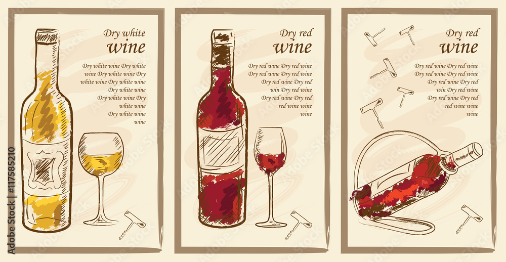 Drink menu elements. Restaurant blackboard for drawing. Hand drawn