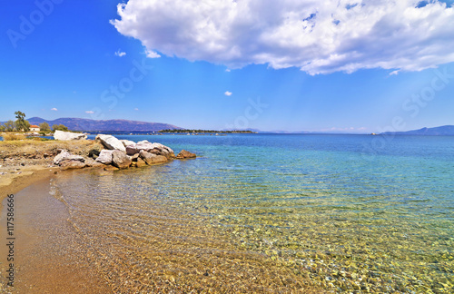 beach at Dreams island Eretria Euboea Greece