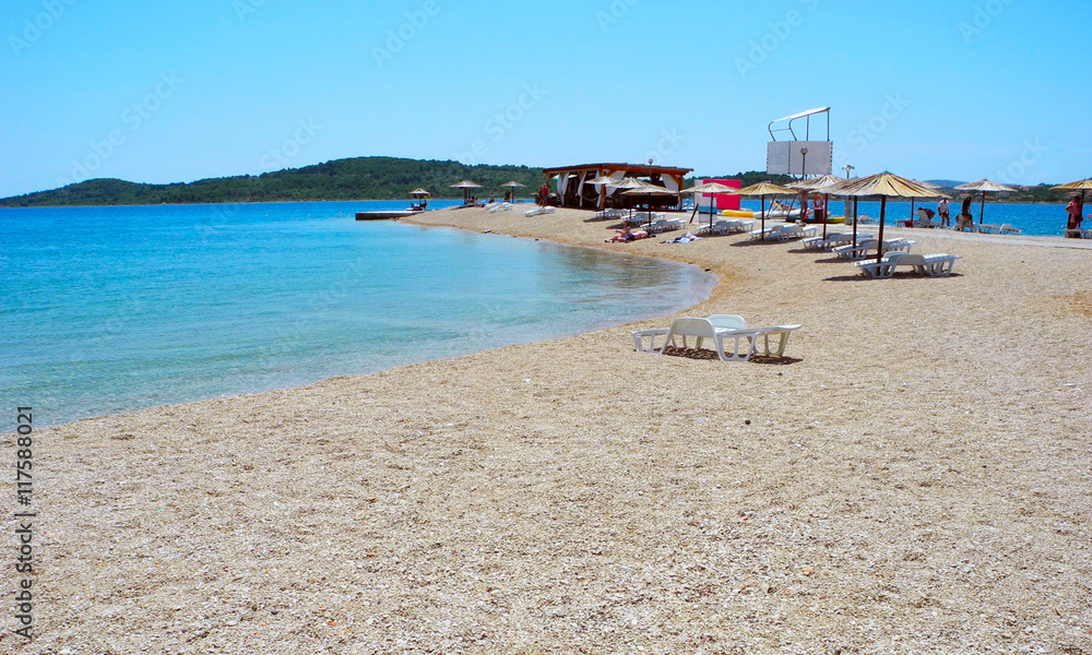 Beach in Srima, Croatia.