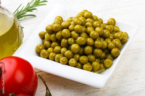 Fotografi Green canned peas