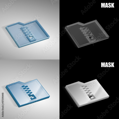 szklana ikona 3D vektor