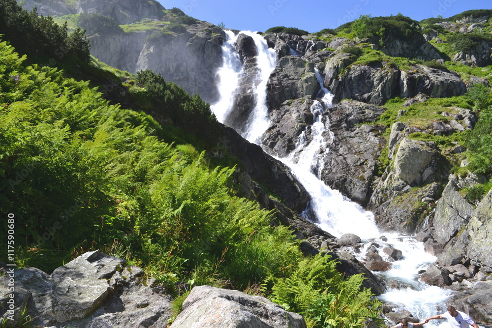 Naklejka premium góry Tatry - wodospad Wielka Siklawa