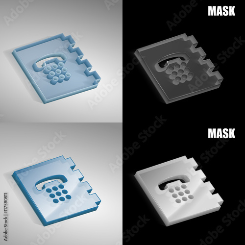 szklana ikona 3D vektor