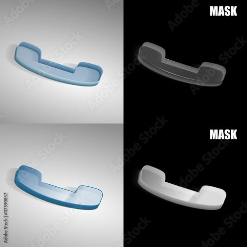szklana ikona 3D vektor