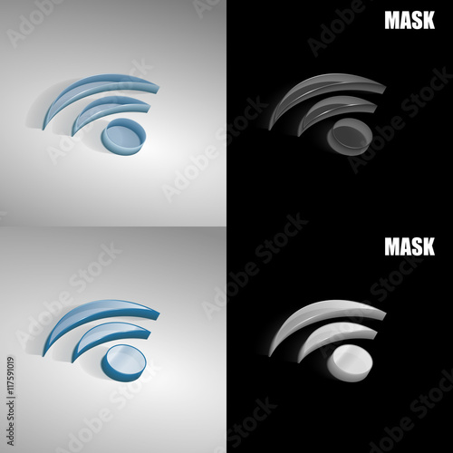 szklana ikona 3D vektor