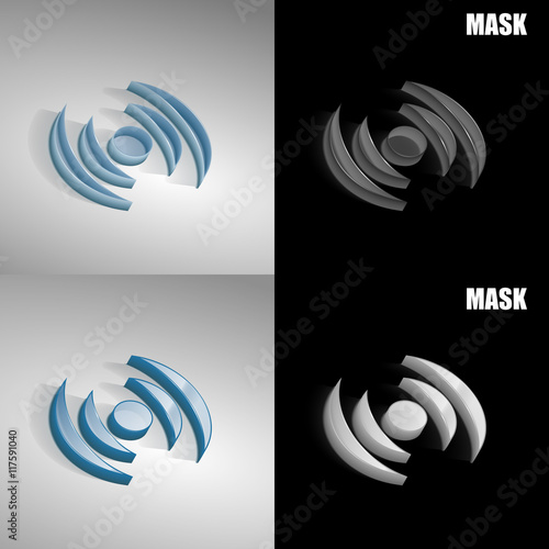 szklana ikona 3D vektor