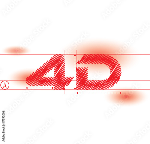 4d redprint font photo