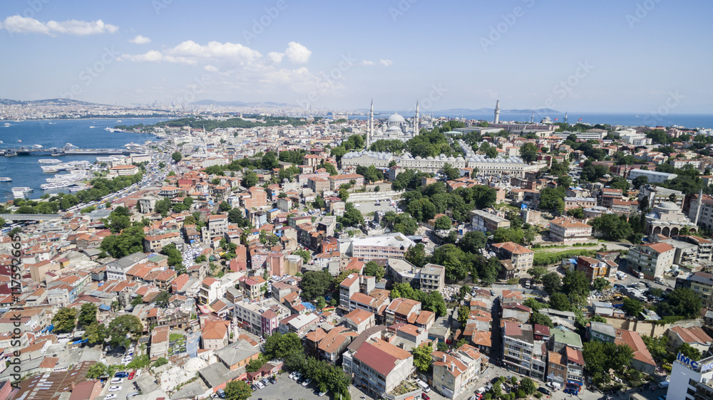 Aerial view of the Istanbul city